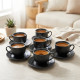 Tea Cup and Saucer Set - 6 Pcs
